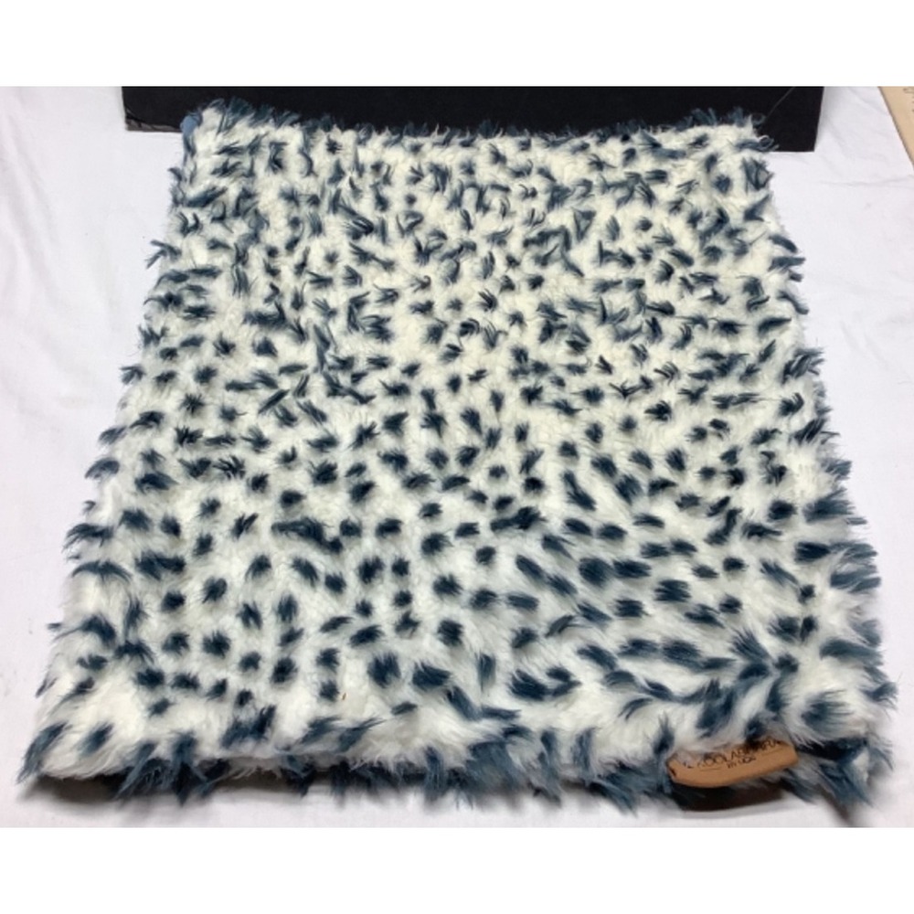KOOLABURRA BY UGG Faux Fur 16"x36" Dusty Blue & White Pillowcase Cover Sham